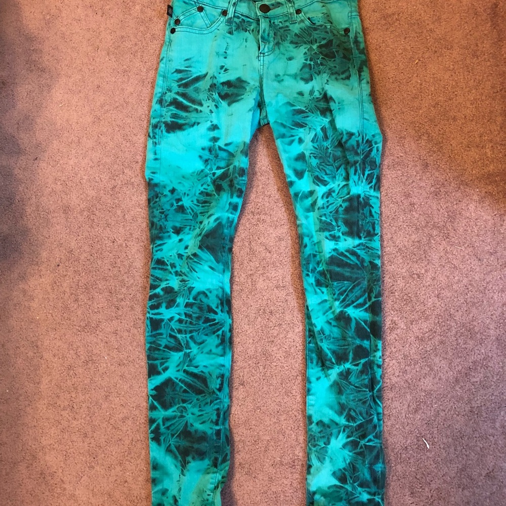 Rock and republic blue marble tie dye jeans size 4